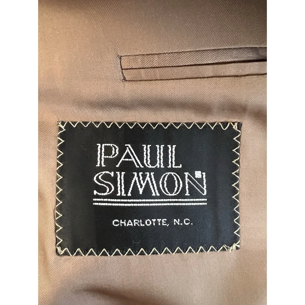 Ermenegildo Zegna Blazer Men's Tan Brown Sport Jacket Made Italy Paul Simon Wool
